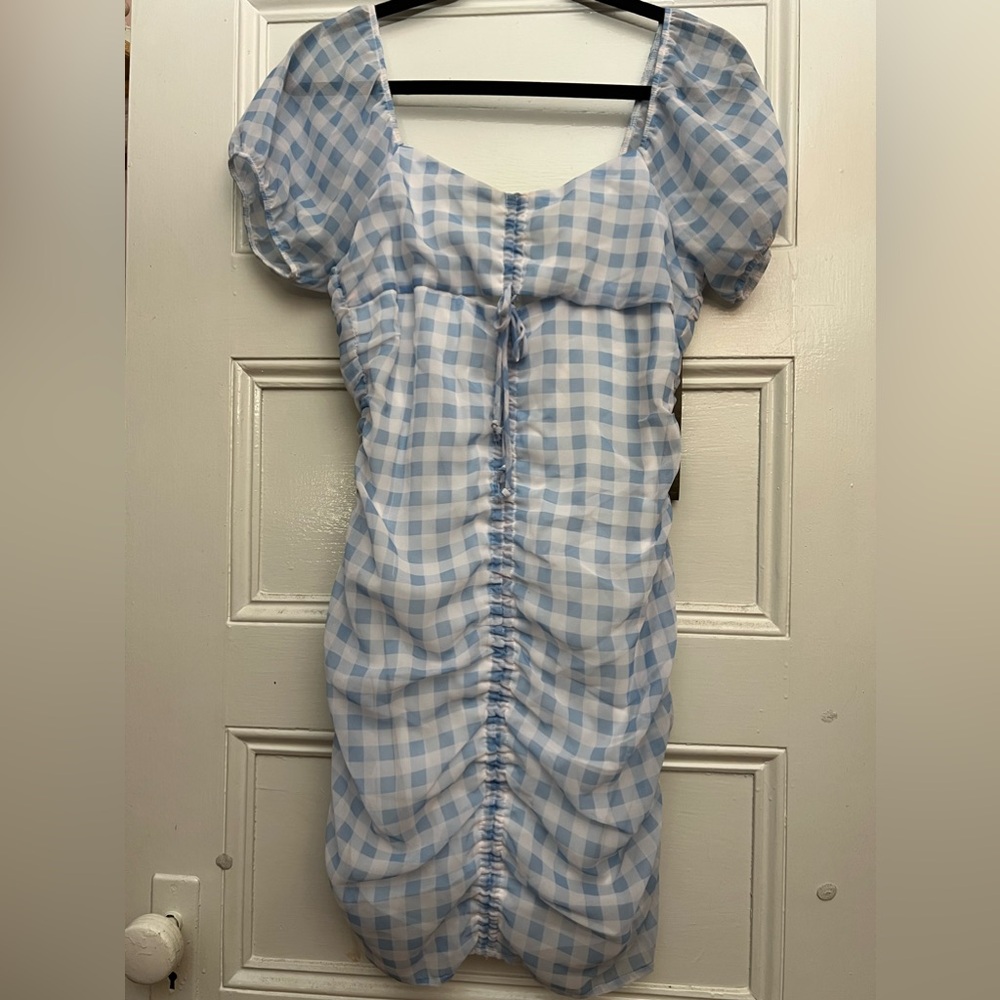 Urban Outfitters Blue Gingham Dress. Size Small.